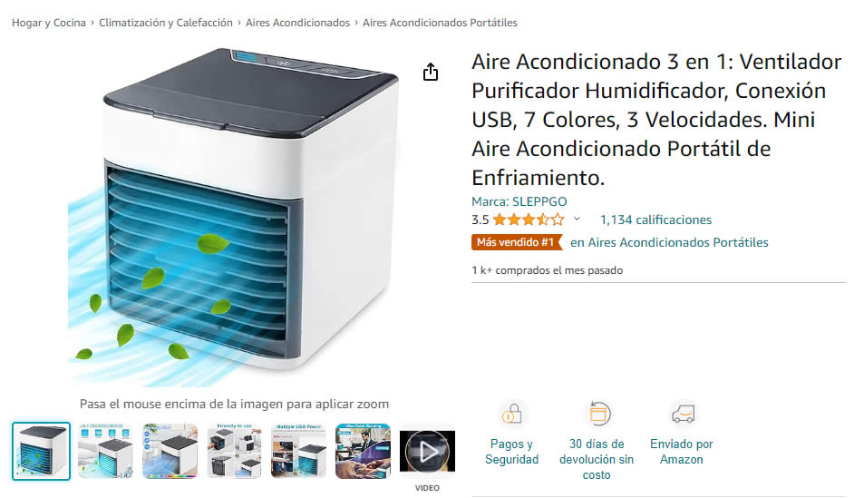 Aire Acondicionado Portatil SLEPPGO